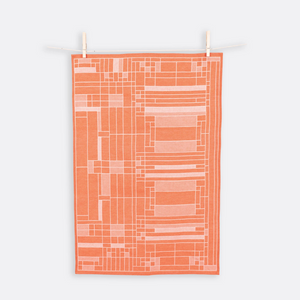 Oak Park Orange Jacquard Tea Towel