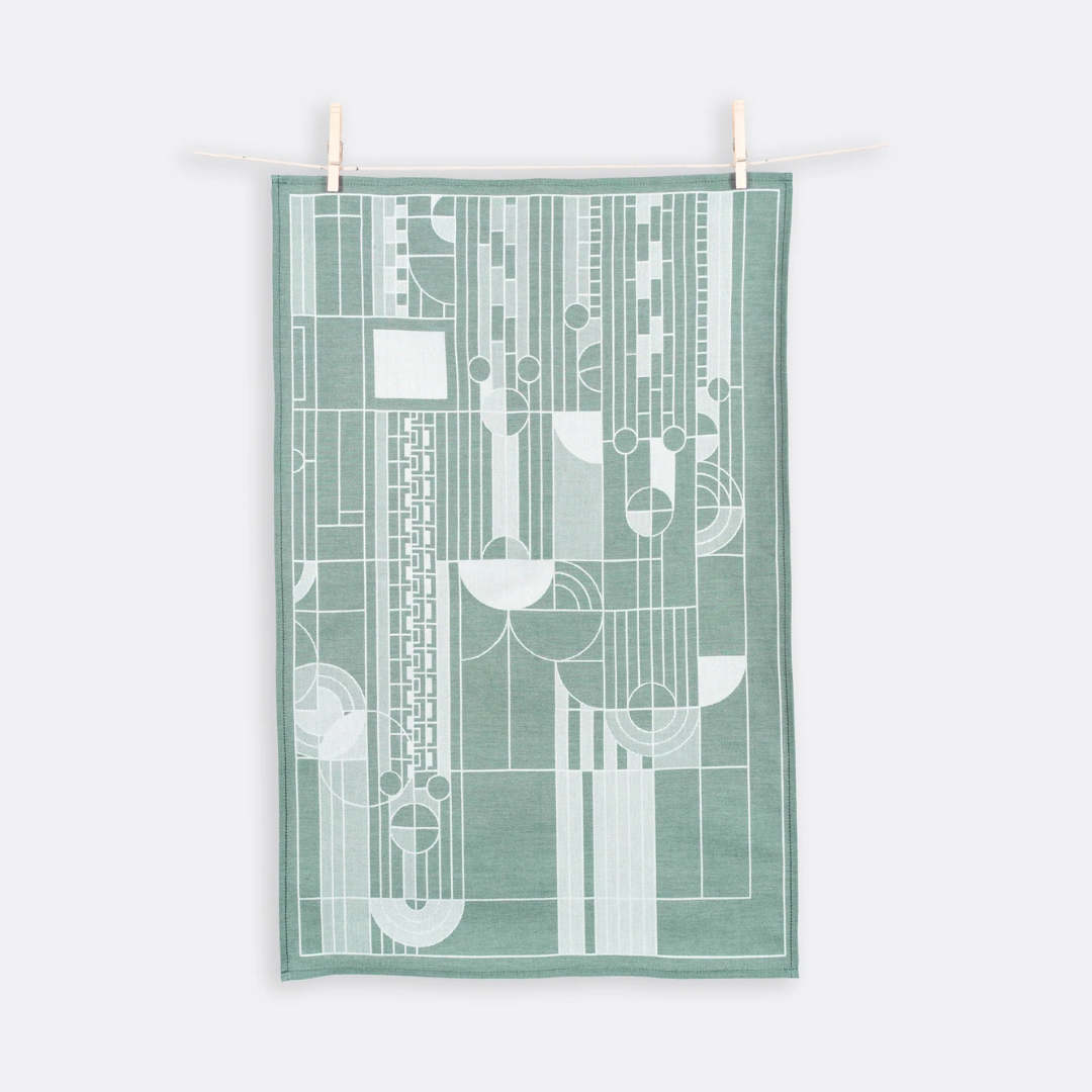 Saguaro Green Jacquard Tea Towel