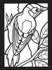 Birds Mini Stained Glass Coloring Book